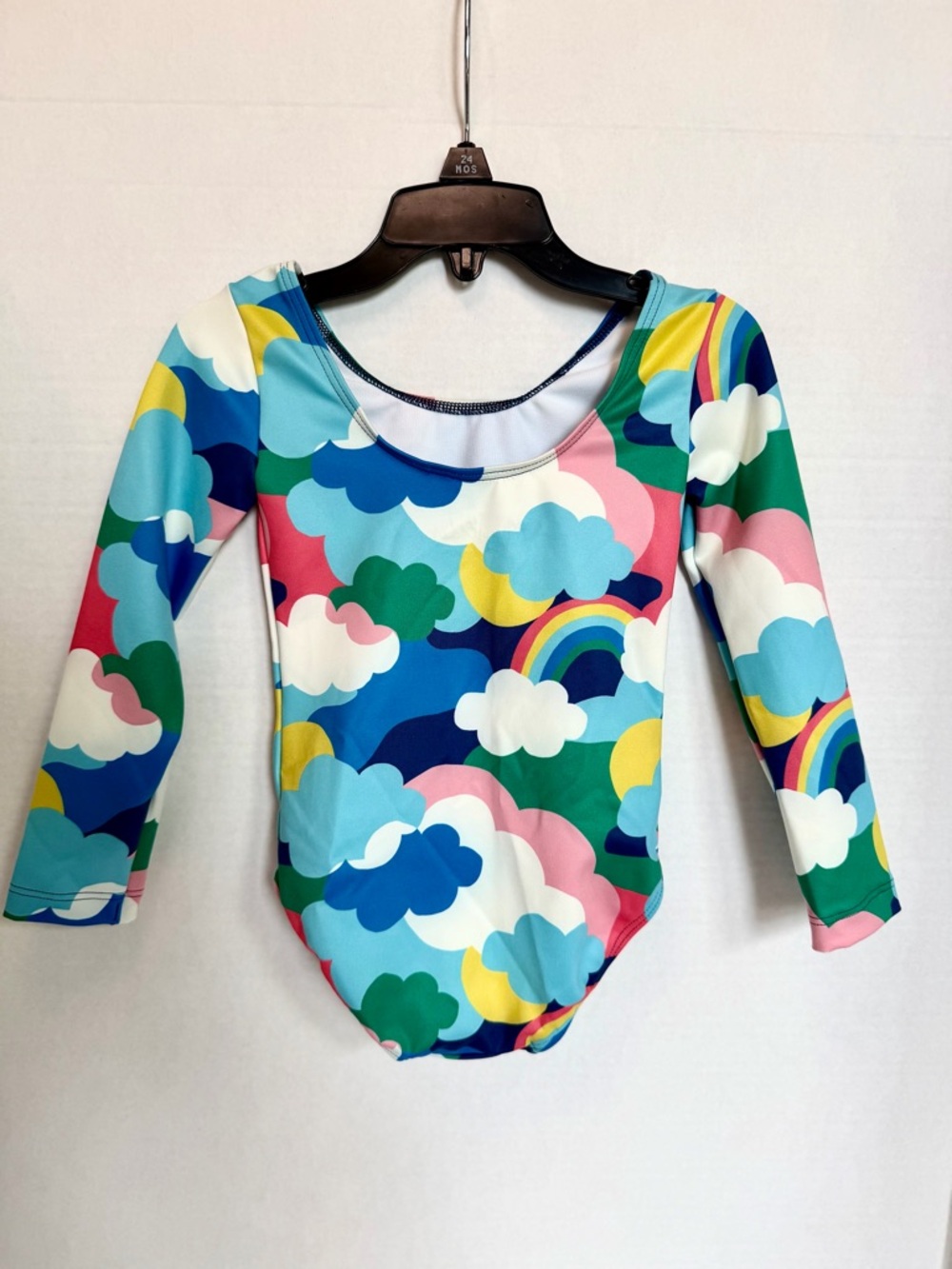 Mini Boden Long Sleeve Rainbow & Cloud One-Piece Gymnastics suit Brand New - Picture 2 of 5